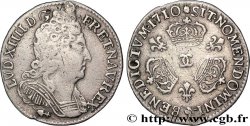 LOUIS XIV LE GRAND OU LE ROI SOLEIL Dixième d&nbsp;écu aux trois couronnes 1710 Besançon TB+