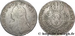 LOUIS XV DIT LE BIEN AIMÉ Écu aux branches d&nbsp;olivier, buste habillé 1726 La Rochelle  B+/TB