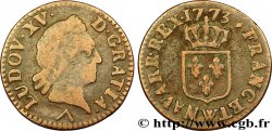 LOUIS XV THE BELOVED Liard dit  à la vieille tête  1773 Lille F