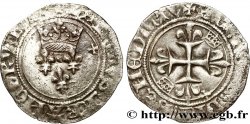 MONNAYAGE DU DUC DE BOURGOGNE AU NOM DE CHARLES VI LE FOU OU LE BIEN AIMÉ Gros dit &nbsp;florette&nbsp; n.d. Châlons-en-Champagne