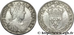 LOUIS XIV  THE SUN KING  Demi-écu, portrait à la mèche longue 1652 Paris