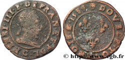 HENRI III Double tournois, type de Saint-Lô 1588 Saint-Lô