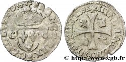 CHARLES X, CARDINAL DE BOURBON Douzain aux deux C, 2e type 1593 Rouen