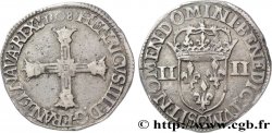HENRI IV LE GRAND Quart d écu, croix batonnée et couronnée de face 1608 Saint-Lô