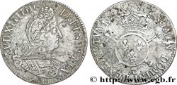 LOUIS XIV LE GRAND OU LE ROI SOLEIL Demi-écu aux insignes 1702 Paris