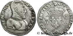 HENRI II Teston à la tête nue, 1er type 1555 La Rochelle