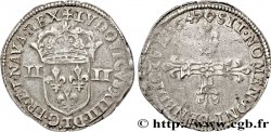 LOUIS XIV  THE SUN KING  Quart d écu, titulature côté écu 1647 Nantes SS/fVZ
