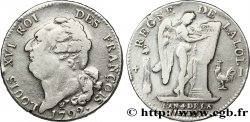 LOUIS XVI Écu dit  au génie , légende FRANÇOIS 1792 Limoges