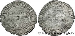 HENRY VI DE LANCASTRE - ROI DE FRANCE (1422-1453) - ROI D&nbsp;ANGLETERRE (1422-1461) et (1470-1471) Blanc aux écus n.d. Nevers