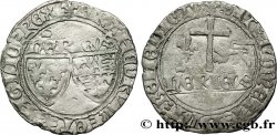 HENRY VI DE LANCASTRE - ROI DE FRANCE (1422-1453) - ROI D ANGLETERRE (1422-1461) et (1470-1471) Blanc aux écus n.d. Saint-Lô