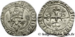 CHARLES, REGENCY - COINAGE WITH THE NAME OF CHARLES VI Gros dit  florette  n.d. Saint-Pourçain