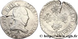 HENRI III Franc au col plat 1576 Paris TB