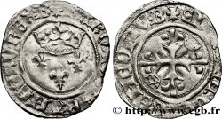 HEIR APPARENT, CHARLES, REGENCY - COINAGE IN THE NAME OF CHARLES VI Gros dit  florette  n.d. Bourges VF