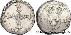 HENRI IV LE GRAND Quart d&nbsp;écu, croix feuillue de face 1603 Montpellier TB