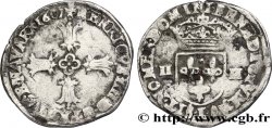 HENRY IV Quart d écu, croix feuillue de face 1607 Bayonne S