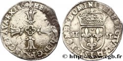 HENRY IV Quart d&nbsp;écu, croix feuillue de face 1604 Bayonne VF/VF