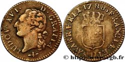 LOUIS XVI Demi-sol dit &nbsp;à l&nbsp;écu&nbsp; 1788 Lyon TB+