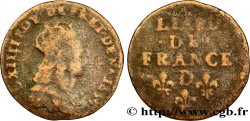 LOUIS XIV LE GRAND OU LE ROI SOLEIL Liard de cuivre, 2e type 1655 Vimy