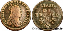 LOUIS XIV LE GRAND OU LE ROI SOLEIL Liard de cuivre, 2e type 1655 Meung-sur-Loire