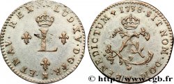LOUIS XV DIT LE BIEN AIMÉ Double sol de billon 1738 Troyes TTB+