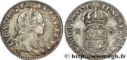 LOUIS XV DIT LE BIEN AIMÉ X sols de Navarre 1719 Orléans TTB+