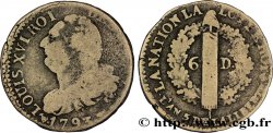 LA CONVENTION 6 deniers dit &nbsp;au faisceau&nbsp;, type FRANÇOIS 1793 Nantes B+