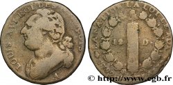 LOUIS XVI (MONARQUE CONSTITUTIONNEL)  12 deniers dit &nbsp;au faisceau&nbsp;, type FRANÇOIS 1792 Paris B+
