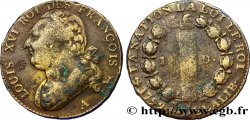 LOUIS XVI (MONARQUE CONSTITUTIONNEL)  12 deniers dit &nbsp;au faisceau&nbsp;, type FRANÇOIS 1792 Paris TB
