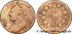 LOUIS XVI (MONARQUE CONSTITUTIONNEL)  12 deniers dit &nbsp;au faisceau&nbsp;, type FRANCOIS 1792 Rouen B+