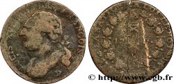 LOUIS XVI (MONARQUE CONSTITUTIONNEL)  12 deniers dit &nbsp;au faisceau&nbsp;, type FRANCOIS 1792 Lyon B+