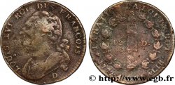 LOUIS XVI (MONARQUE CONSTITUTIONNEL)  12 deniers dit &nbsp;au faisceau&nbsp;, type FRANCOIS 1792 Lyon