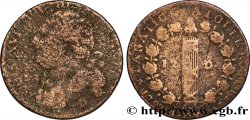 LOUIS XVI (MONARQUE CONSTITUTIONNEL)  12 deniers dit &nbsp;au faisceau&nbsp;, type FRANCOIS 1792 Lyon AB