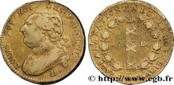 LOUIS XVI (MONARQUE CONSTITUTIONNEL)  12 deniers dit &nbsp;au faisceau&nbsp;, type FRANCOIS 1792 Dijon