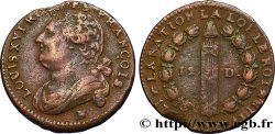 LOUIS XVI (MONARQUE CONSTITUTIONNEL)  12 deniers dit &nbsp;au faisceau&nbsp;, type FRANÇOIS 1792 Montpellier