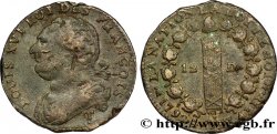 LOUIS XVI (MONARQUE CONSTITUTIONNEL)  12 deniers dit  au faisceau , type FRANÇOIS 1792 Saumur