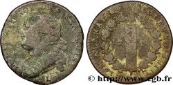 LOUIS XVI (MONARQUE CONSTITUTIONNEL)  12 deniers dit &nbsp;au faisceau&nbsp;, type FRANCOIS 1793 Bayonne AB