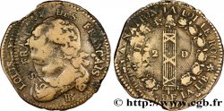 LOUIS XVI (MONARQUE CONSTITUTIONNEL)  12 deniers dit &nbsp;au faisceau&nbsp;, type FRANÇAIS 1792 Strasbourg