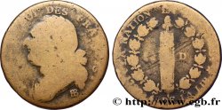 LOUIS XVI (MONARQUE CONSTITUTIONNEL)  12 deniers dit &nbsp;au faisceau&nbsp;, type FRANÇAIS 1792 Strasbourg AB