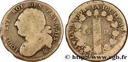 LOUIS XVI (MONARQUE CONSTITUTIONNEL)  12 deniers dit &nbsp;au faisceau&nbsp;, type FRANÇAIS 1792 Strasbourg B