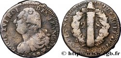 LOUIS XVI (MONARQUE CONSTITUTIONNEL)  2 sols dit &nbsp;au faisceau&nbsp;, type FRANCOIS 1792 Lille TB