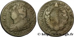 LOUIS XVI (MONARQUE CONSTITUTIONNEL)  2 sols dit &nbsp;au faisceau&nbsp;, type FRANÇAIS 1792 Strasbourg TB