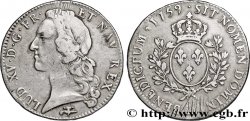LOUIS XV DIT LE BIEN AIMÉ Écu aux branches d’olivier, tête ceinte d’un bandeau 1759 Lyon TB
