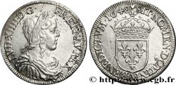 LOUIS XIV LE GRAND OU LE ROI SOLEIL Demi-écu, portrait à la mèche longue 1648 Paris TB+