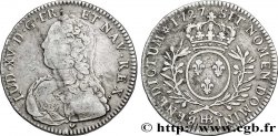 LOUIS XV DIT LE BIEN AIMÉ Demi-écu aux branches d&nbsp;olivier, buste habillé 1727 Strasbourg TB