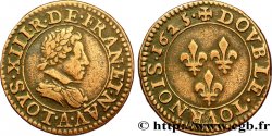 LOUIS XIII LE JUSTE Double tournois, type 2 de Paris 1625 Paris