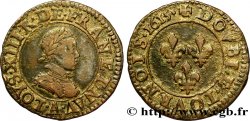 LOUIS XIII LE JUSTE Double tournois, type 1 1615 Paris, Moulin du Louvre