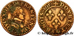 LOUIS XIII LE JUSTE Double tournois, type 2 1615 Amiens TB+