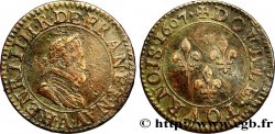 HENRI IV LE GRAND Double tournois, 2e type de Paris (légende française) 1607 Paris, Moulin des Étuves