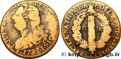 LOUIS XVI (MONARQUE CONSTITUTIONNEL)  6 deniers dit &nbsp;au faisceau&nbsp;, type FRANÇOIS 1792 Limoges B