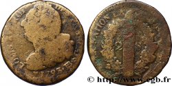 LOUIS XVI (MONARQUE CONSTITUTIONNEL)  2 sols dit &nbsp;au faisceau&nbsp;, type FRANÇAIS 1793 Strasbourg B